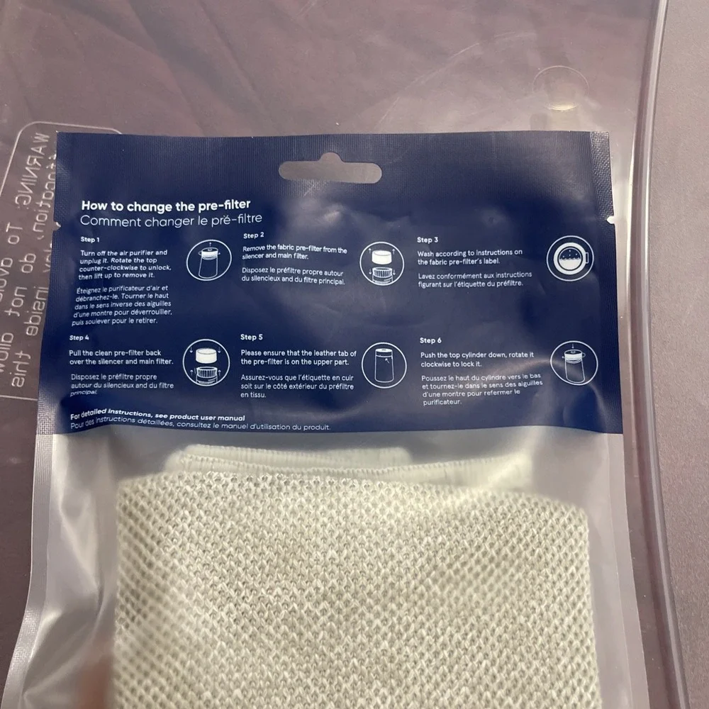 Blueair Blue Pure 511i Max Fabric Pre-Filter Limestone Tan New Sealed OEM